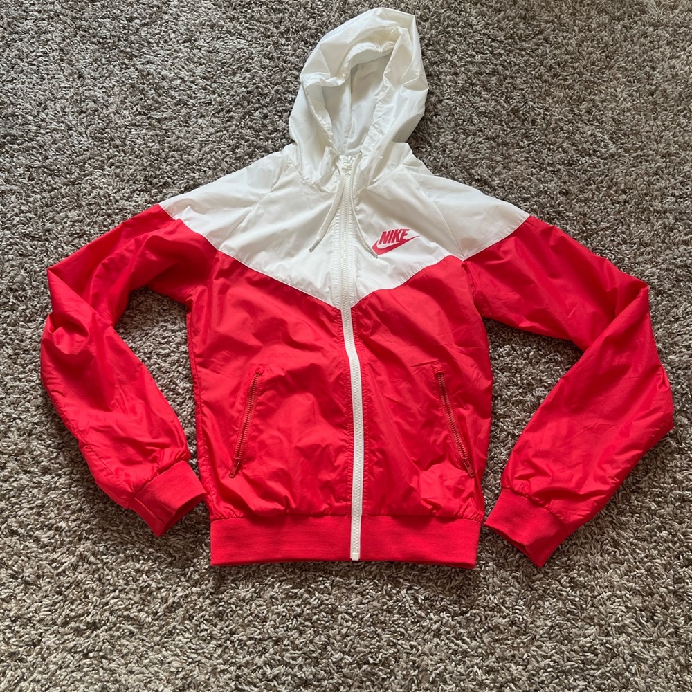 Nike Red and White Women's Jacket
